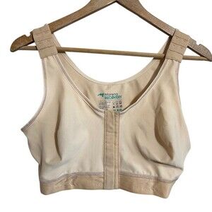 Marena Recovery Post Surgical Compression Bra 40 B/C Beige Front Hook Wirefree